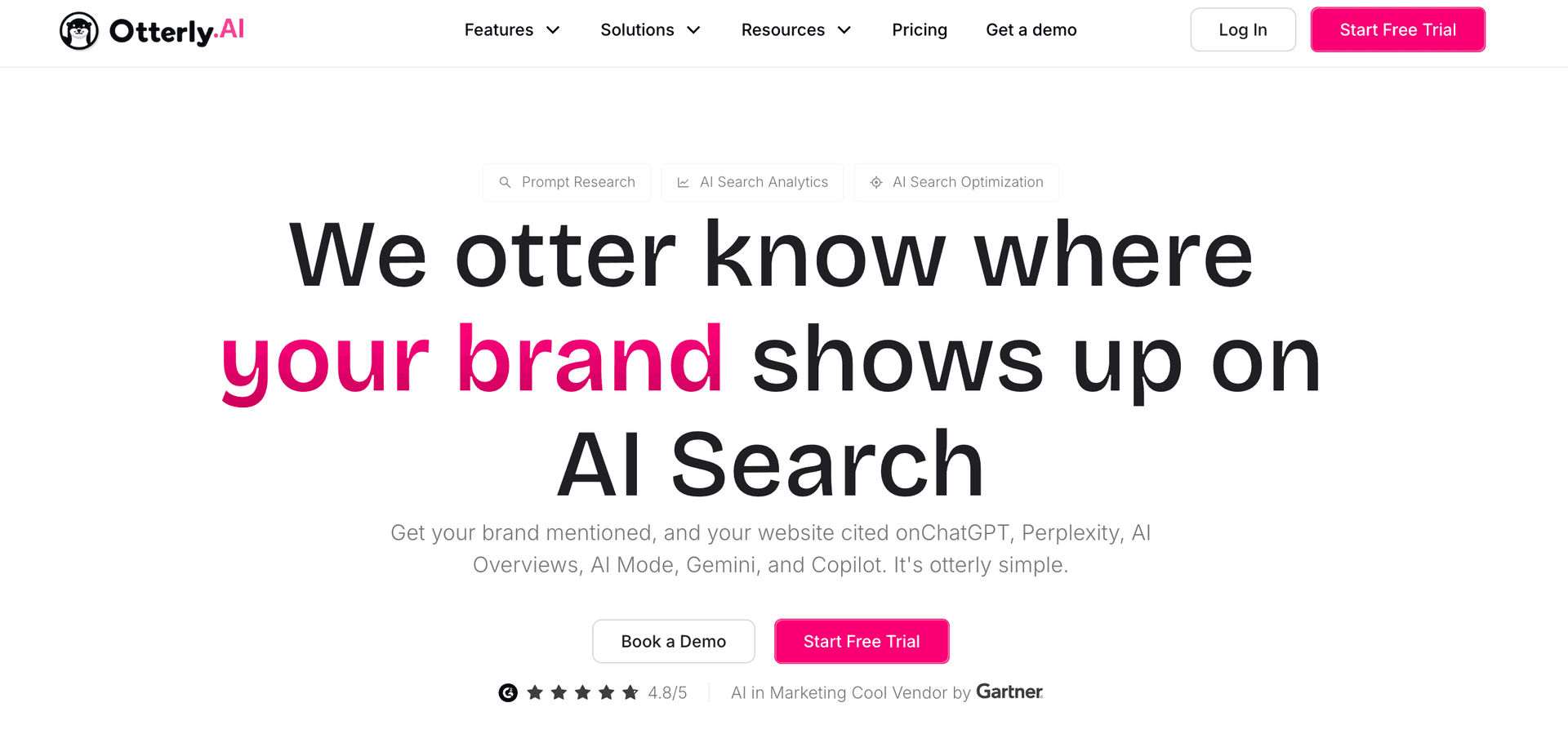 OtterlyAI — 最适合简单的 AI 搜索监控